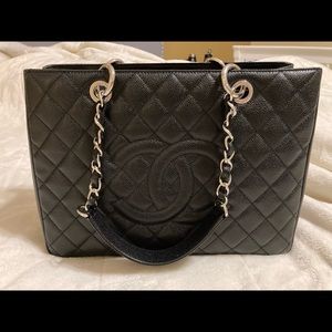 Chanel Caviar Quilted Grand shopping tote GST